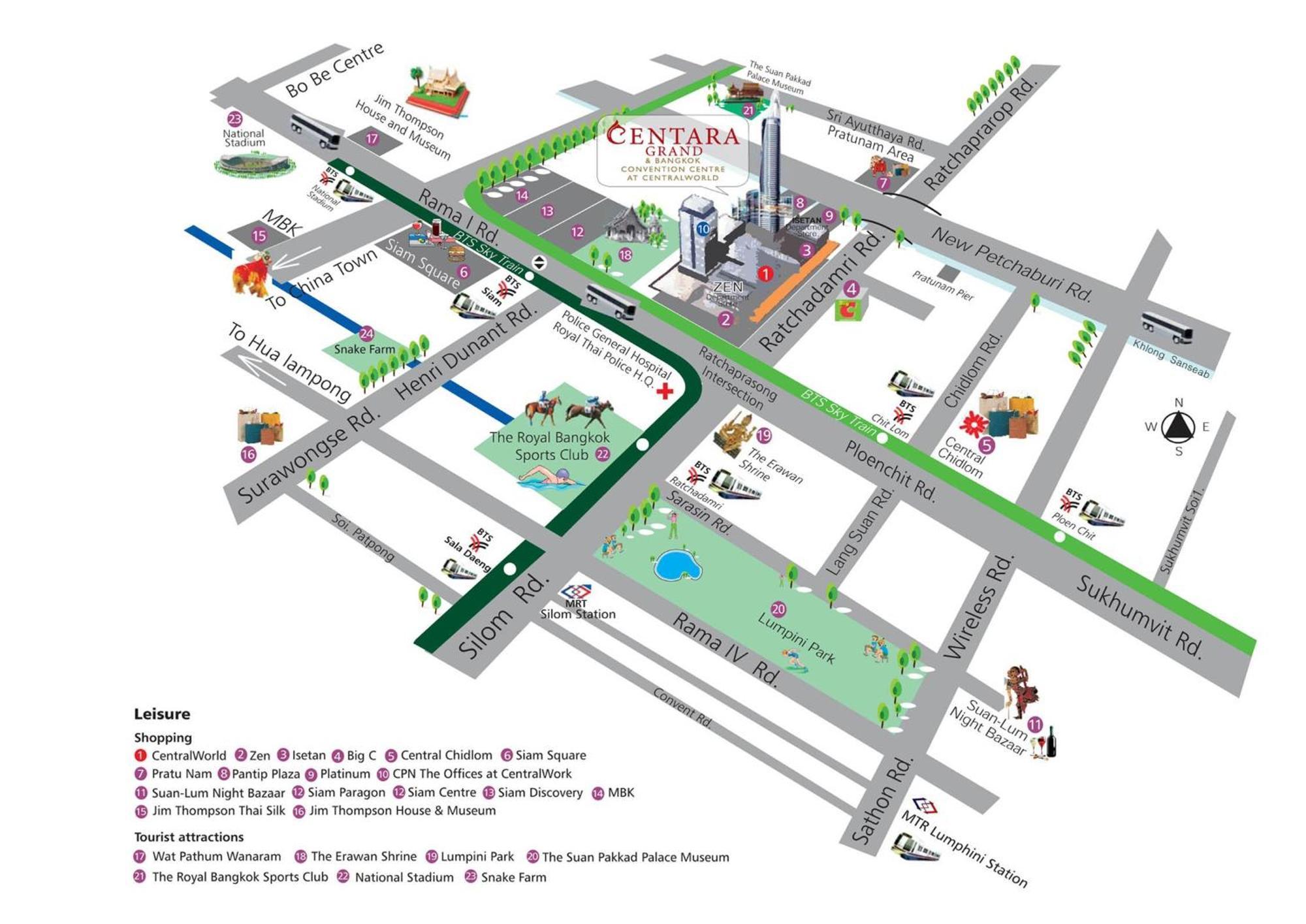 Centara Grand At Centralworld Μπανγκόκ Εξωτερικό φωτογραφία Map of the complex